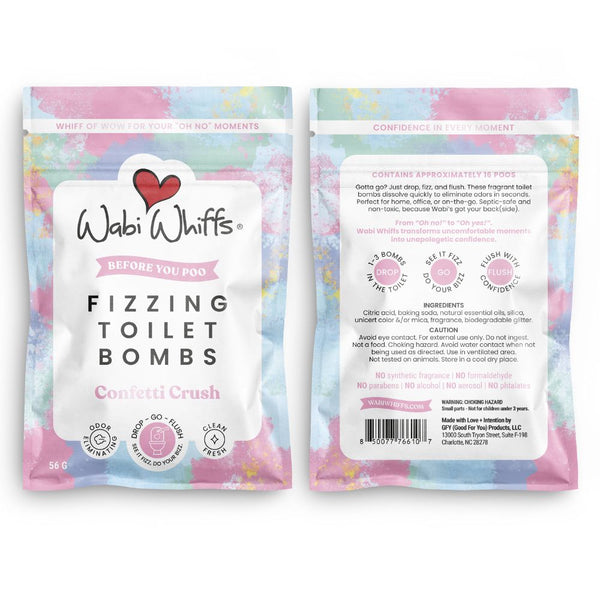 Confetti Crush Fizzing Toilet Bombs