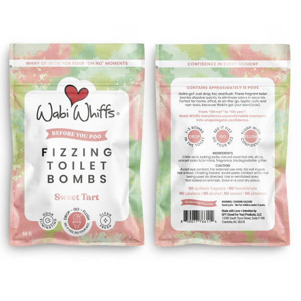 Sweet Tart Fizzing Toilet Bombs